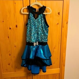 Blue Sequin Jazz Tap Costume